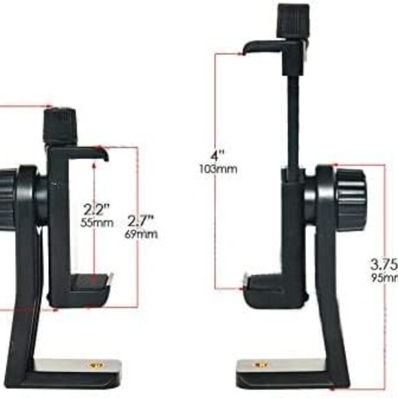 Acuvar Premium Smartphone Holder/Vertical and Horizontal Tripod Mount Adapter - Picture 3 of 7